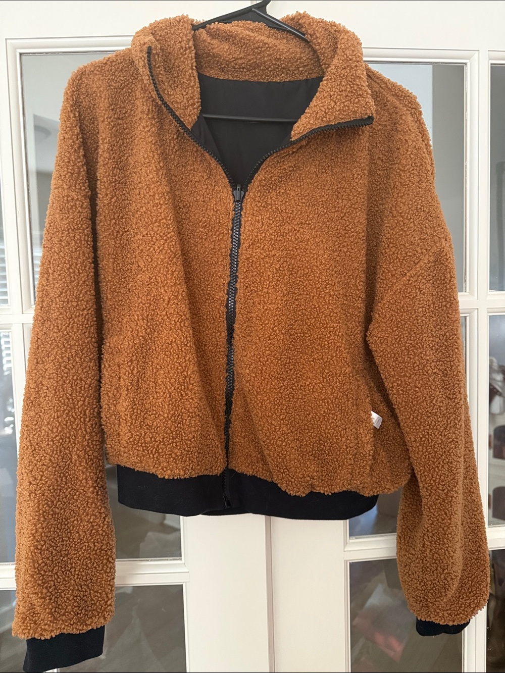 Fabletics size smallCozy Women's Teddy Zip Jacket - Brown